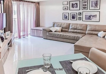 Living Room 3BR Apartment with City View at Sudirman Tower Condominium