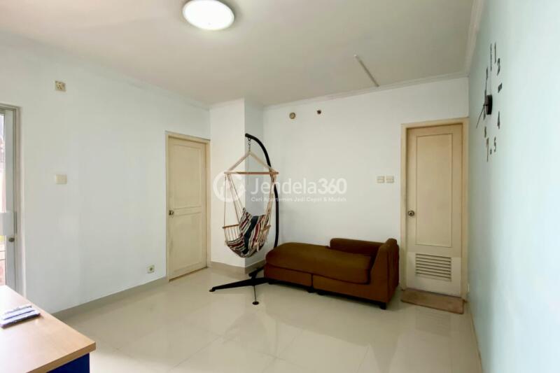 Living Room Affordable 3BR Apartment Middle Floor with Pool View at Gading Mediterania Residence