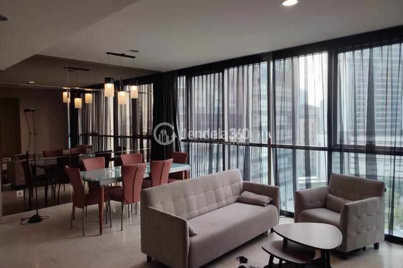 Living Room 2BR Apartment with City View at Ciputra World 2 Apartment