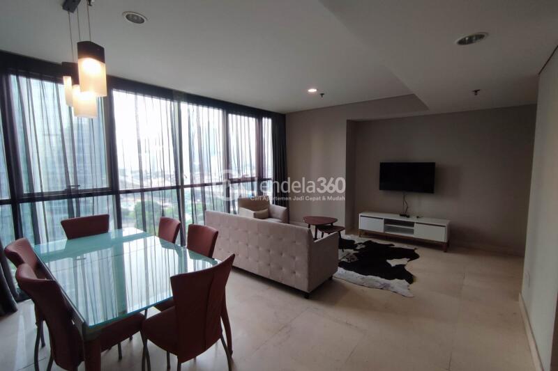 Living Room 2BR Apartment with City View at Ciputra World 2 Apartment