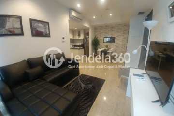 Living Room Simply Look 2BR Apartment High Floor with city View at Branz BSD Apartment