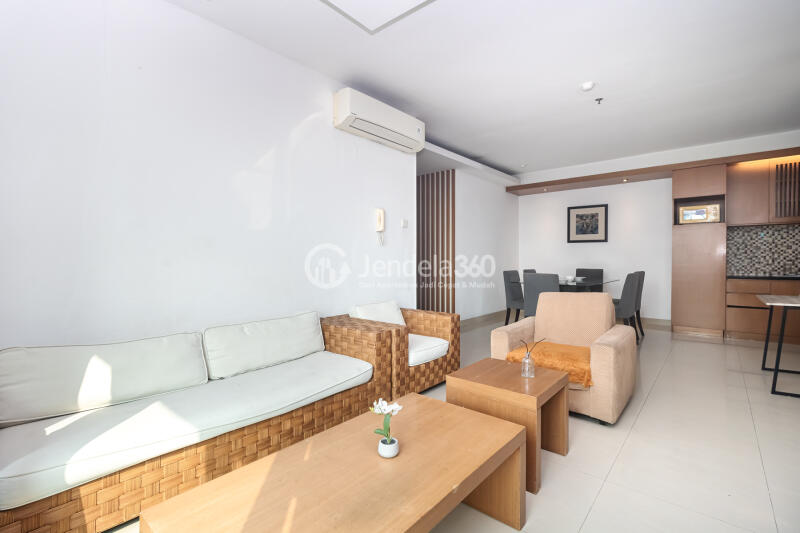 Living Room 3BR Apartment with Golf Area View at Hamptons Park Apartment