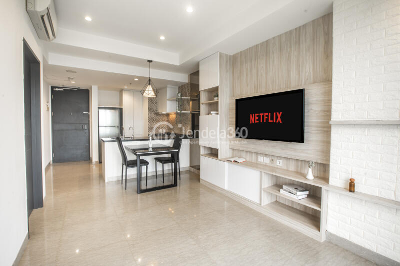 Living Room 1BR Middle Floor Apartment Next to AEON Mall BSD at Branz BSD Apartment