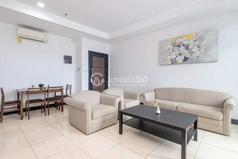 Living Room Essence Darmawangsa Apartment 2BR View City