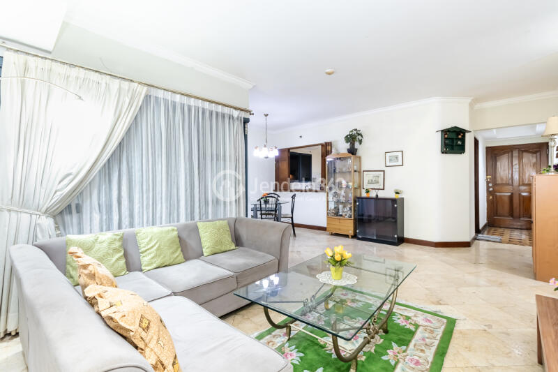 Living Room Grand Tropic Suites Apartment 3BR Fully Furnished