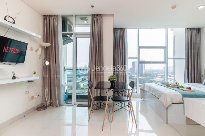 Bedroom Studio Apartment with City View at Brooklyn Alam Sutera Apartment