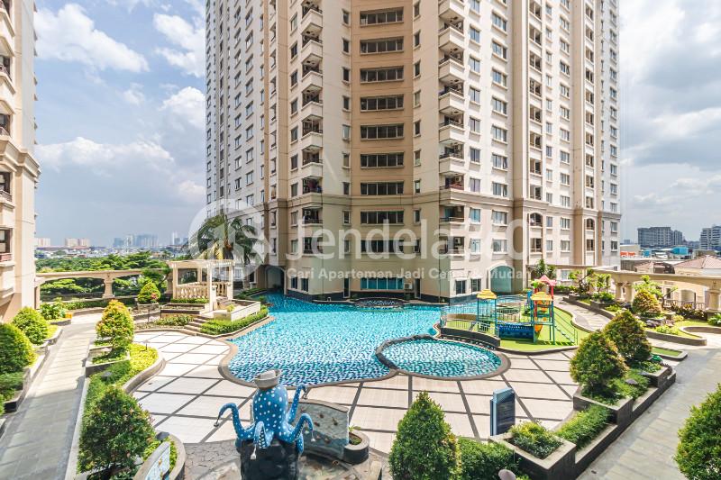 Balcony Mediterania Marina Ancol Apartment 1BR View Swimming Pool