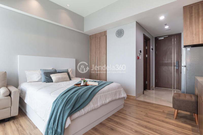 Bedroom Spacious Studio Apartment Near Universitas Pancasila at Southgate Residence