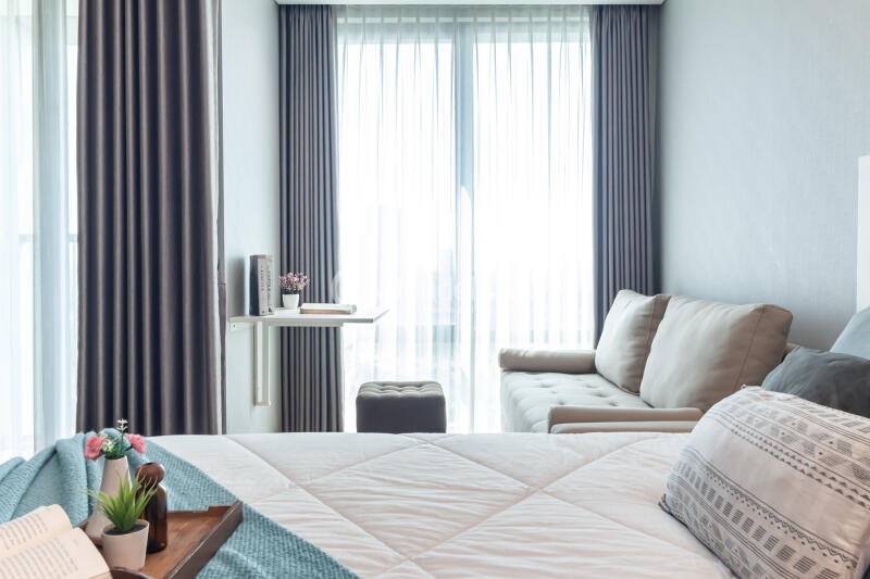 Bedroom Spacious Studio Apartment Near Universitas Pancasila at Southgate Residence