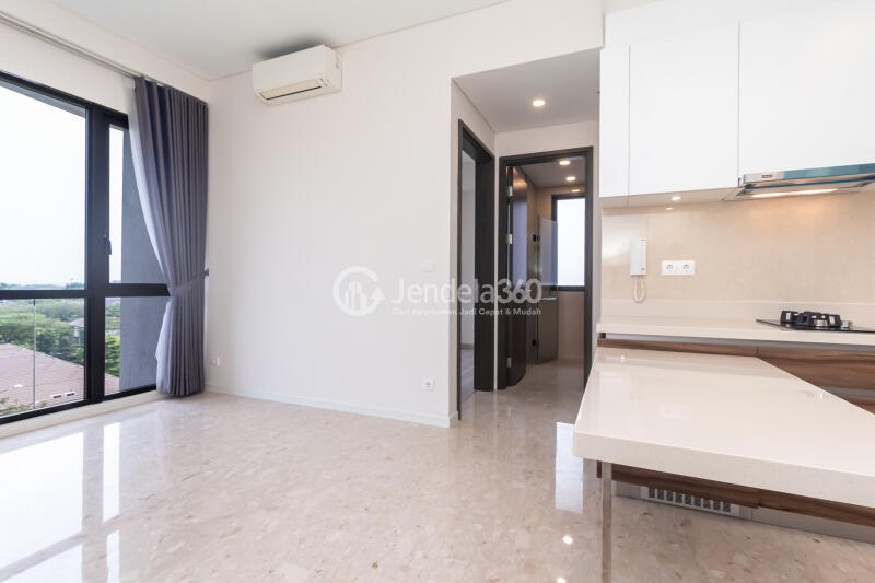 Living Room Stylish 1BR Apartment at Condominium Marigold Navapark Apartment Tower 6