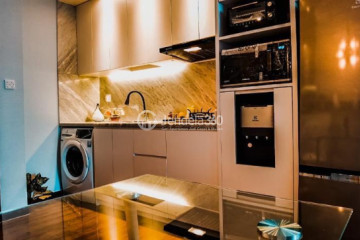 Kitchen 2BR Apartment with City View at Casa Grande Apartment