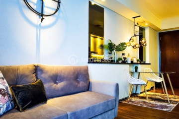 Living Room 2BR Apartment with City View at Casa Grande Apartment