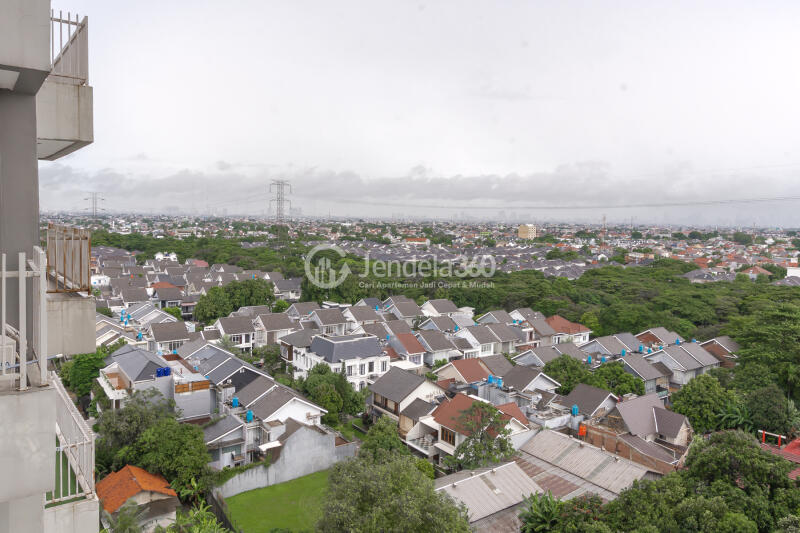 Balcony Low Floor Studio Apartment with City View at Bintaro Icon Apartment