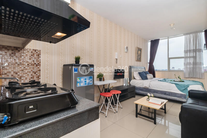 Kitchen Studio Apartment with City View at Pasar Baru Mansion Apartment