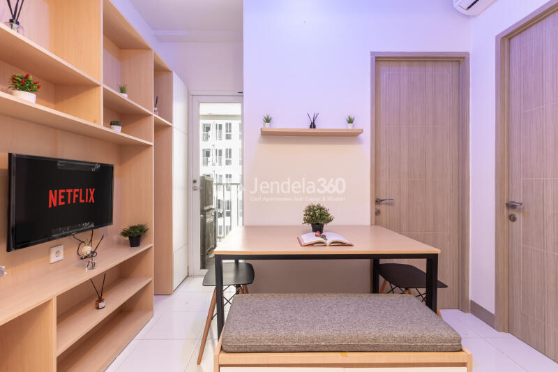 Living Room Japanese Minimalist Style 2BR Apartment with City View at Tokyo Riverside Apartment