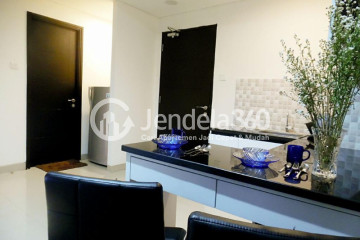 Dining Room Flawless 1BR Apartment Middle Floor with Swimming Pool View at Skyline Paramount Serpong