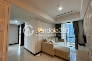 Living Room 3BR Apartment with City View at Casa Grande Apartment