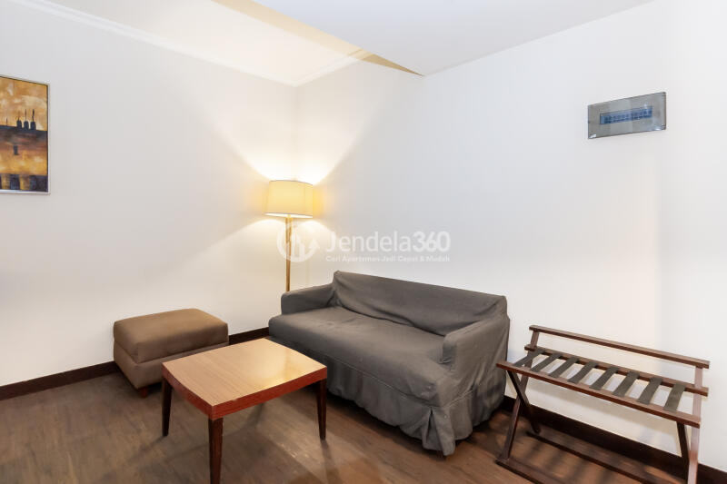 Living Room Well Located 1BR Apartment Close to WTC Mangga Dua at Mediterania Marina Ancol Apartment