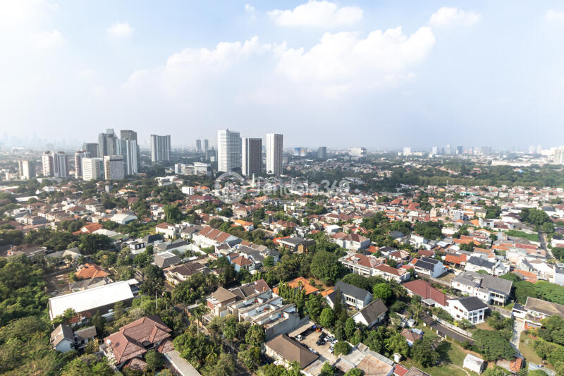 Balcony Stylish 2BR Apartment High Floor with City View at Fatmawati City Center Apartment
