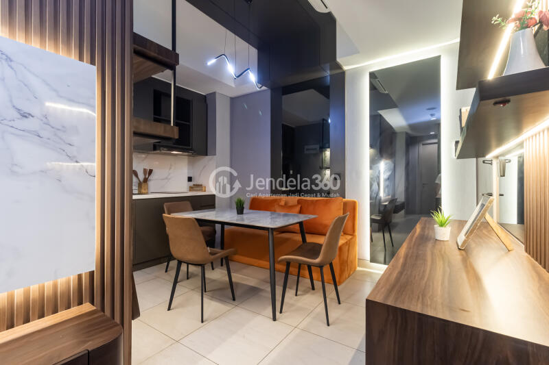 Dining Room Stylish 2BR Apartment High Floor with City View at Fatmawati City Center Apartment