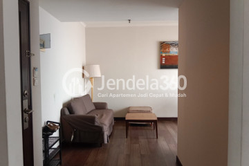 Living Room High Floor 1BR Apartment with City View at Mediterania Marina Ancol Apartment