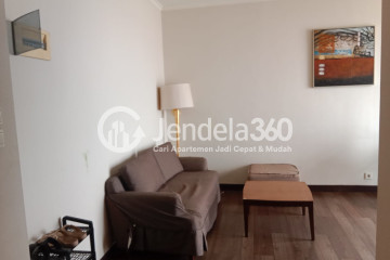 Living Room High Floor 1BR Apartment with City View at Mediterania Marina Ancol Apartment