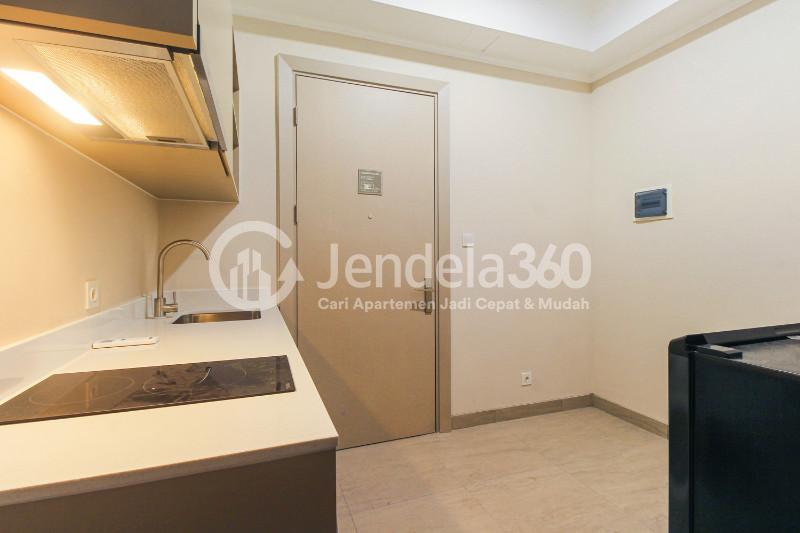 Living Room 1BR Apartment with City View at Menara Jakarta Apartment