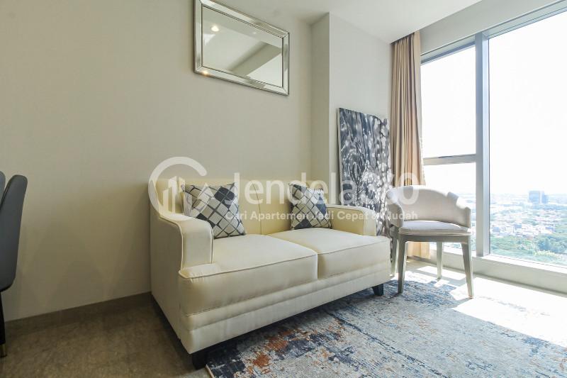 Living Room Modern 1BR Apartment at Branz BSD Apartment Tower West A