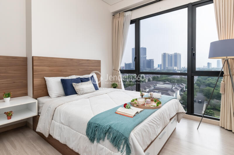 Bedroom Cozy 1BR Apartment at Condominium Marigold Navapark Apartment Low Floor