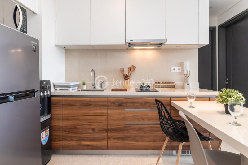 Kitchen Cozy 1BR Apartment at Condominium Marigold Navapark Apartment Low Floor