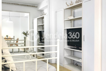Living Room 1BR Apartment with City View at Kalibata City Apartment