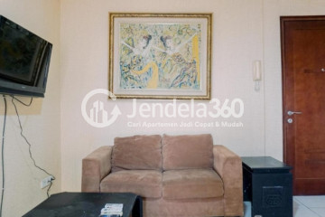 Living Room Comfortable 2BR Apartment Low Floor with City View at Mediterania Marina Ancol Apartment