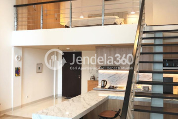 Living Room Trendy 1BR Apartment at Brooklyn Alam Sutera Apartment Low Floor