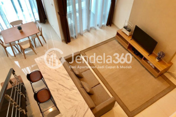 Living Room Trendy 1BR Apartment at Brooklyn Alam Sutera Apartment Low Floor