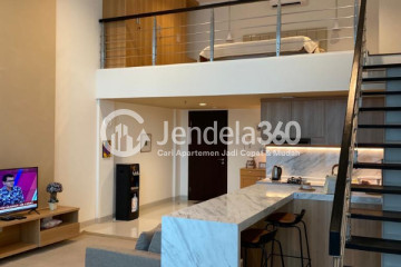 Living Room Trendy 1BR Apartment at Brooklyn Alam Sutera Apartment Low Floor