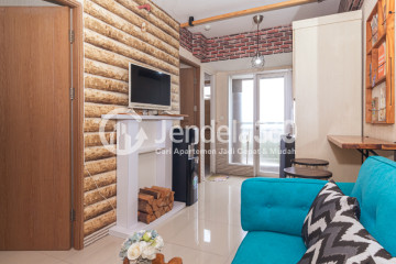 Living Room 2BR Bintaro Park View Apartment at Middle Floor