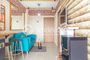 Living Room 2BR Bintaro Park View Apartment at Middle Floor