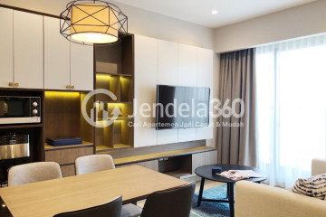 Living Room 3BR Apartment with City View at Branz BSD Apartment