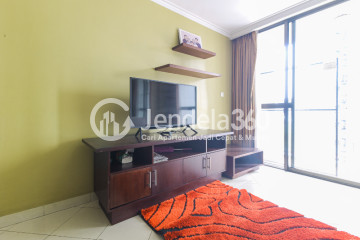 Living Room Relaxed 2BR Apartment Middle Floor with City View at Taman Rasuna Apartment