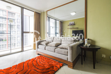 Living Room Relaxed 2BR Apartment Middle Floor with City View at Taman Rasuna Apartment