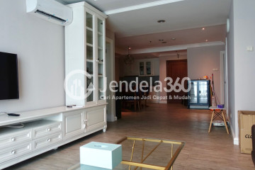 Living Room Spacious 3BR Apartment Middle Floor with City View at Puri Imperium Apartment