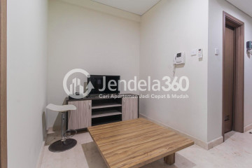Living Room High Floor 1BR Apartment with Swimming Pool View at Puri Orchard Apartment