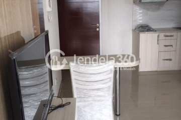 Living Room Cozy 1BR Apartment High Floor with City View at Taman Melati Margonda Apartment