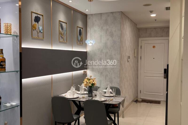 Dining Room Fancy 2BR Apartment Low Floor with City View at Grand Madison Apartment