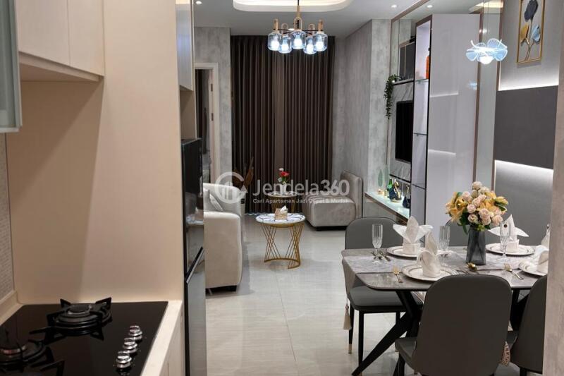 Kitchen Fancy 2BR Apartment Low Floor with City View at Grand Madison Apartment
