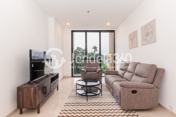 Living Room Lovely 1BR Apartment at Izzara Apartment Middle Floor