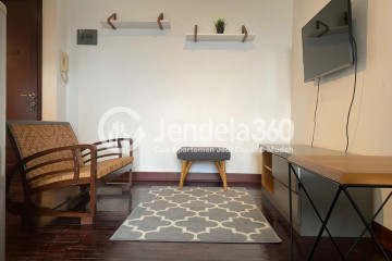 Living Room Middle Floor 2BR Apartment with City View at Mediterania Marina Ancol Apartment