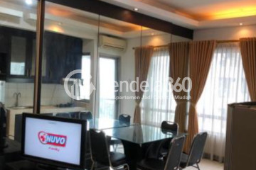 Living Room 2BR Apartment with City View at Sudirman Park Apartment