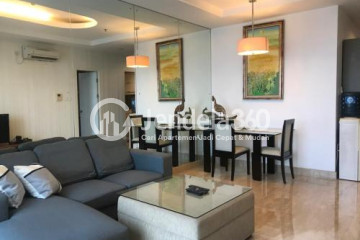Living Room High Floor 2BR Apartment with City View at Essence Darmawangsa Apartment