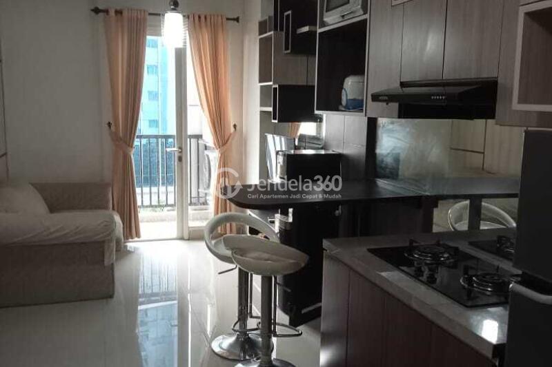 Kitchen Trendy 2BR Apartment Middle Floor with City View at Signature Park Grande